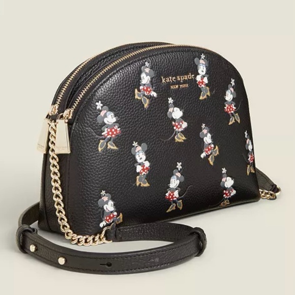 Brand New Kate Spade Minnie Mouse Double Zip Crossbody Purse - Picture 2 of 16